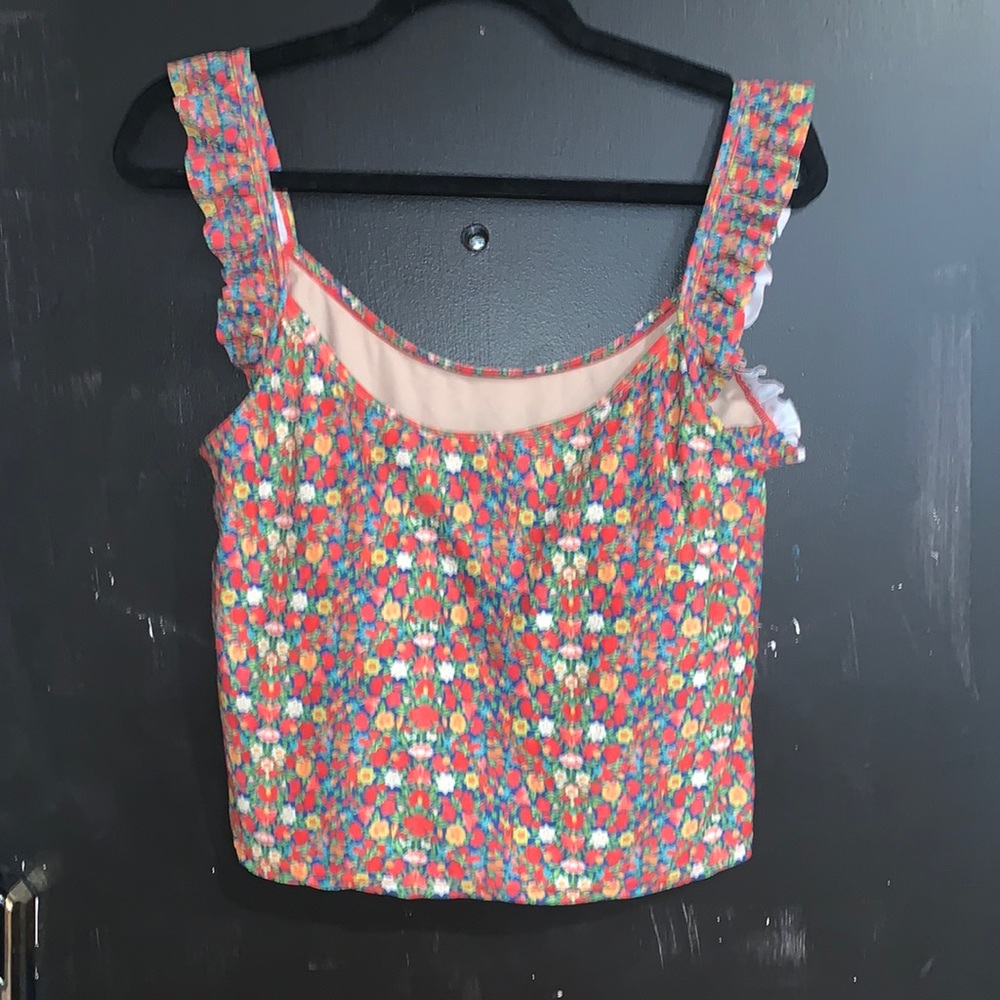 Kortni Jeane ditsy floral ruffle sleeve top